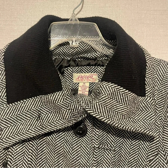 Aviva Premium Women XL Peacoat Blazer Wool Heavyweight Pockets Buttons - Picture 3 of 14